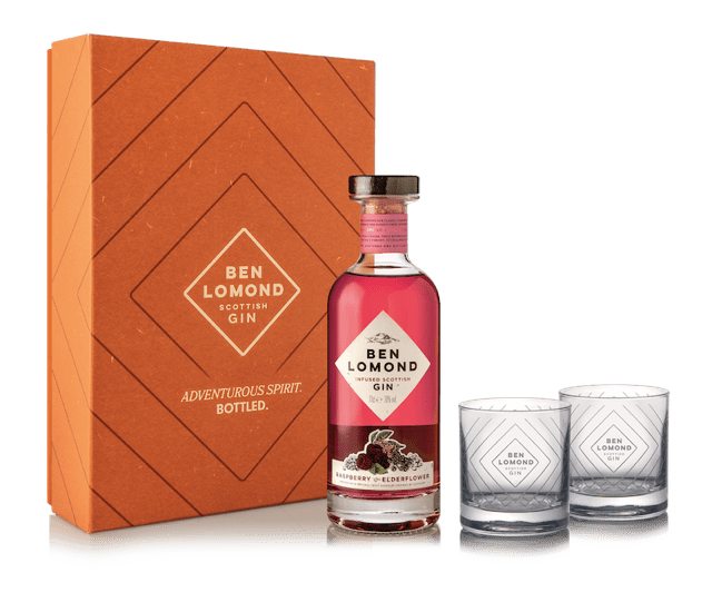 Raspberry &amp; Elderflower Gin Gift Set - Ben Lomond Gin
